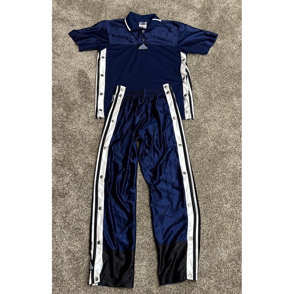 VTG Adidas Break Away Snap Sweat Pants Youth M Three Stripes Track Warmup Suit